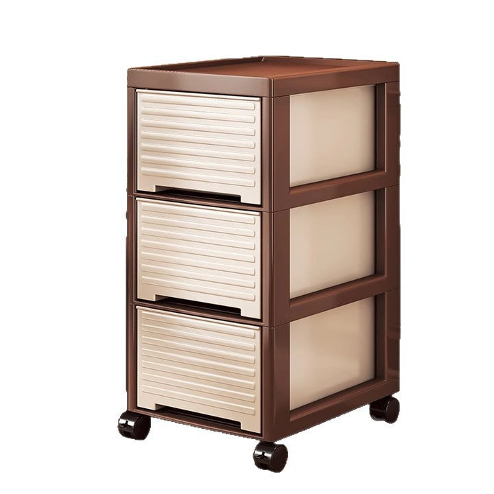 Plastic storage cabinet, multi-layer, with wheels