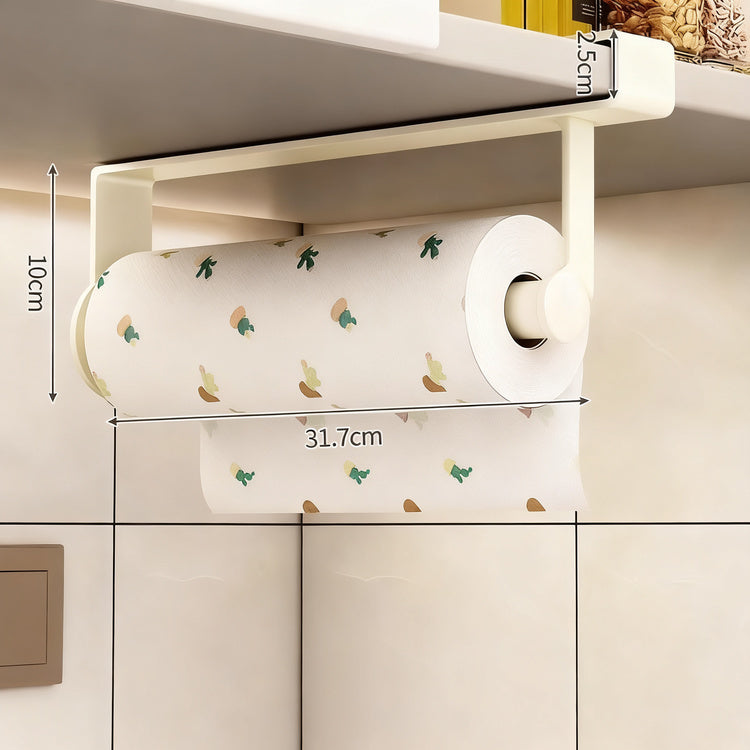 Carbon steel kitchen roll holder, wall-mounted