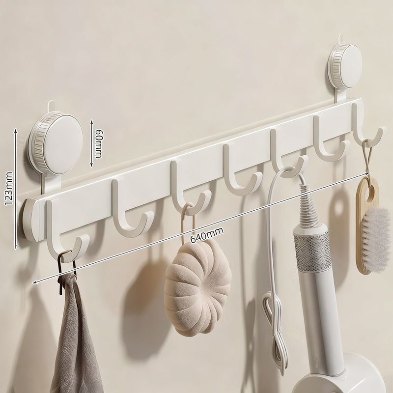 Aluminum suction cup wall hook, modern