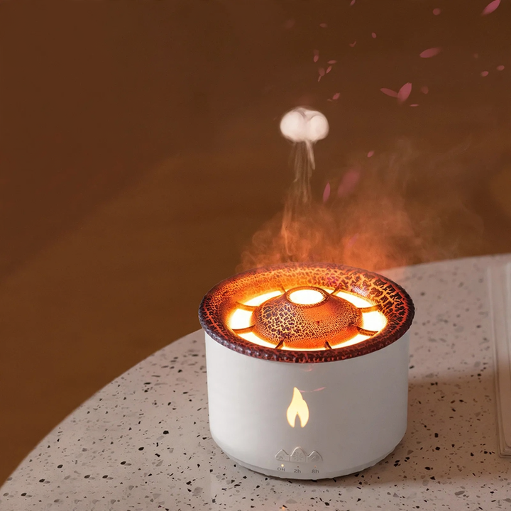 Dynamic ultrasonic diffuser with water mist