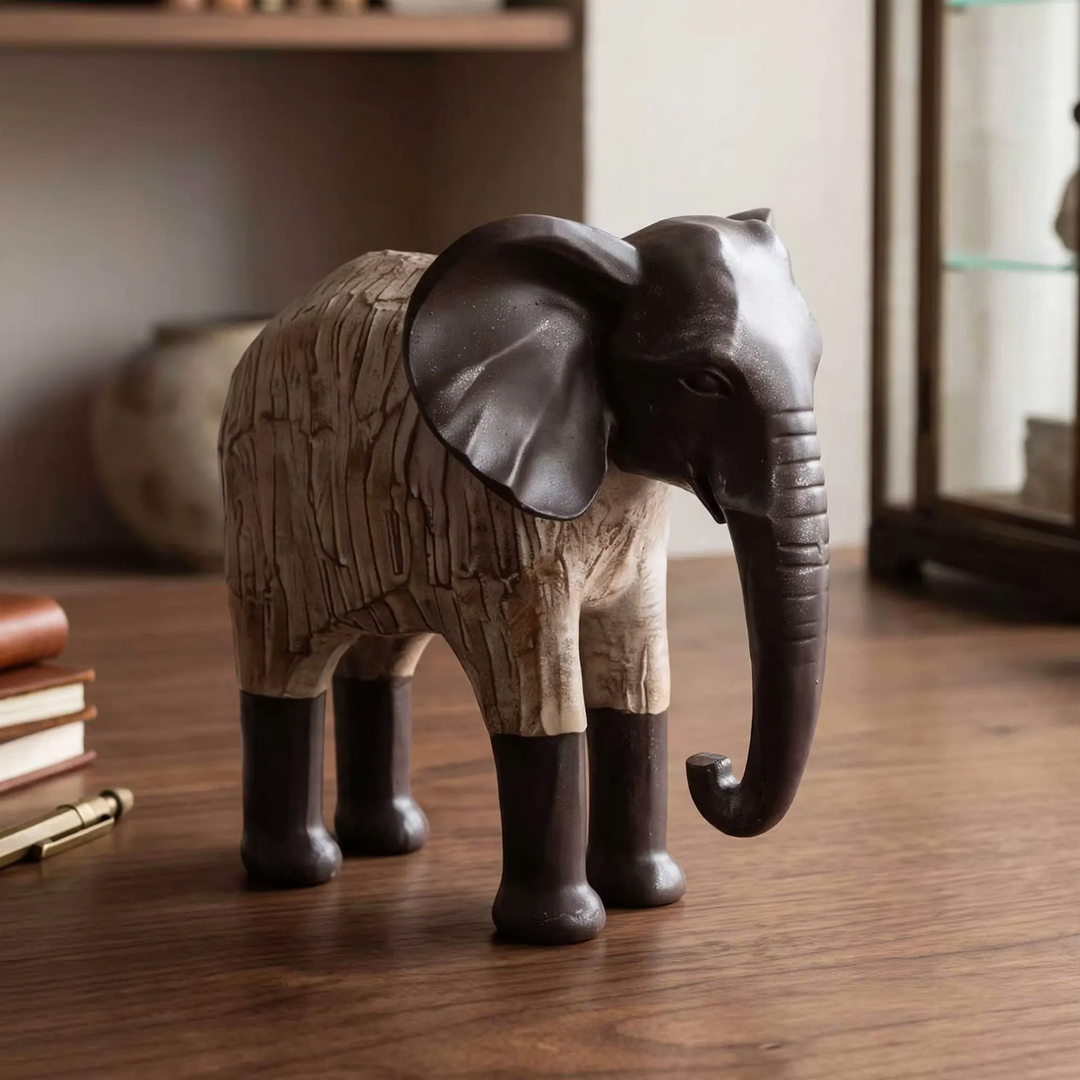 Elephant decorative figure made of resin, European style