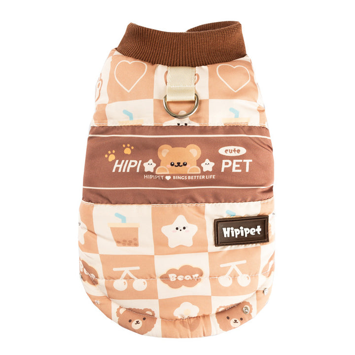 Padded warm vest for small dogs and cats