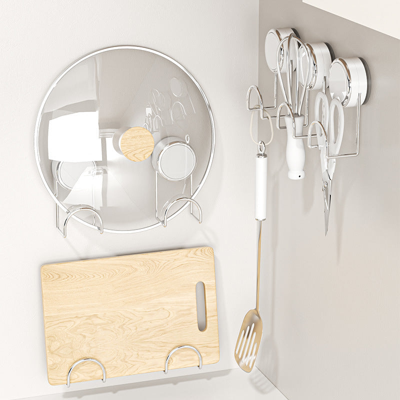 Suction Cup Storage Basket for Kitchen, Iron and Sponge