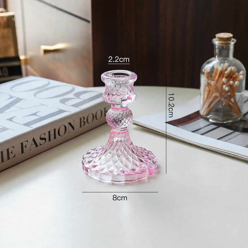Glass candle holder in Nordic design