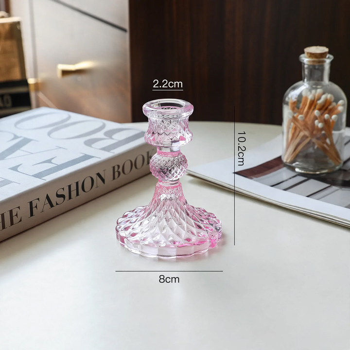 Glass candle holder in Nordic design