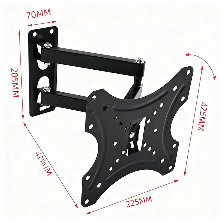 TV wall mount, swiveling and tiltable
