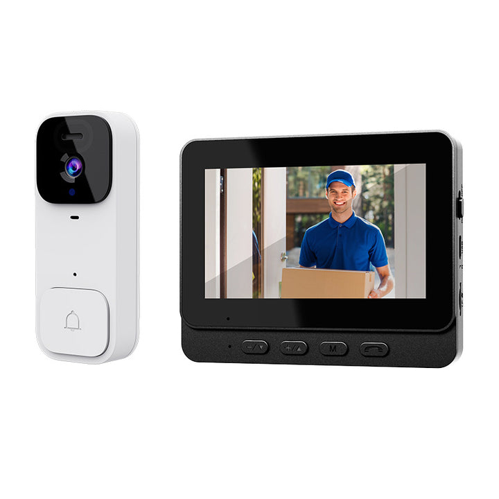 Wireless doorbell with monitor and camera