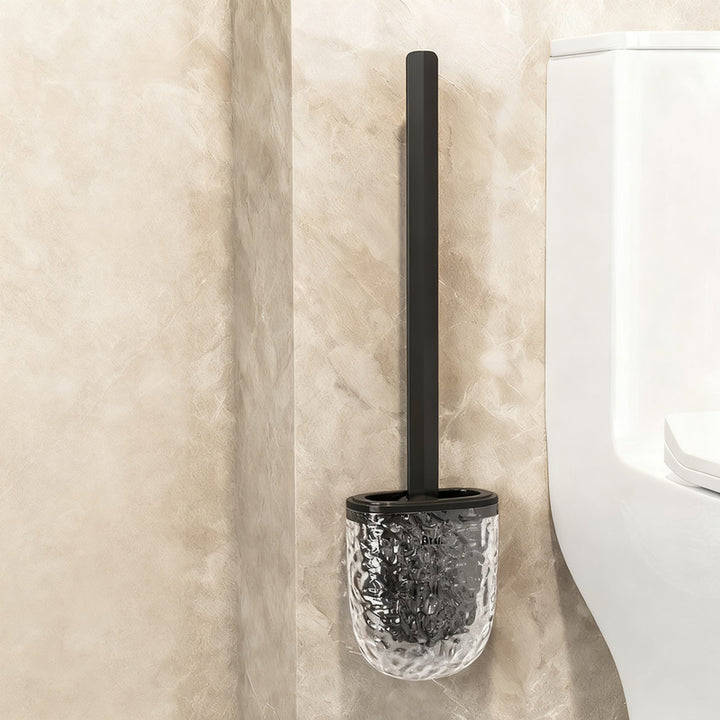 Silicone toilet brush, wall-mounted