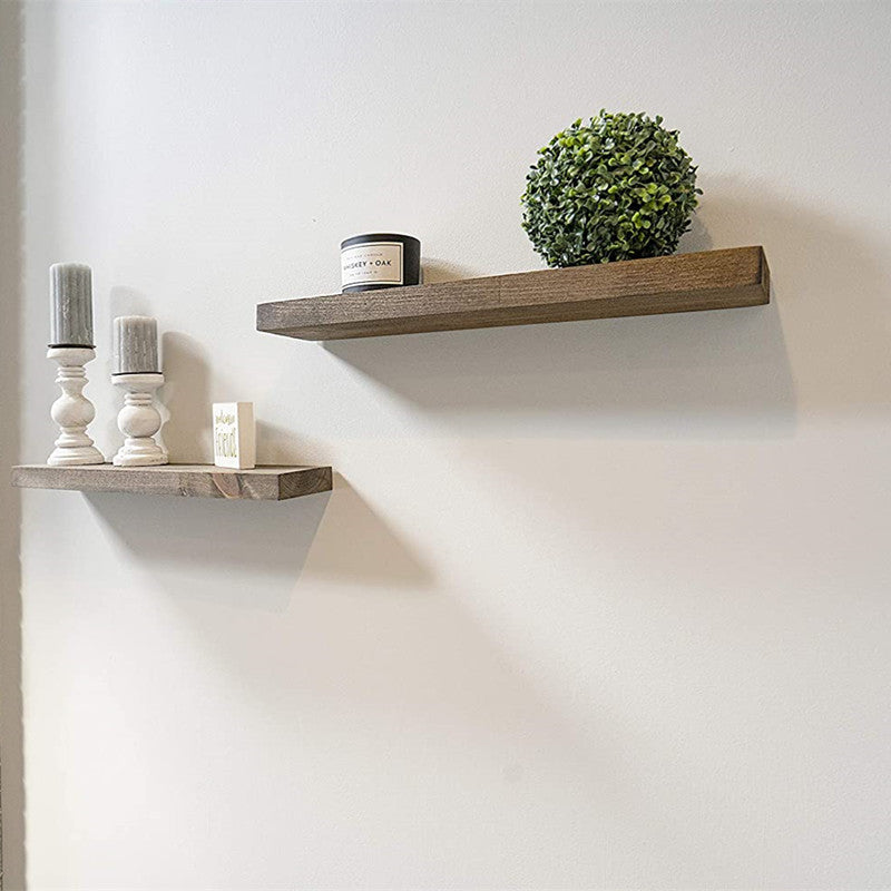 Wooden wall shelf, floating