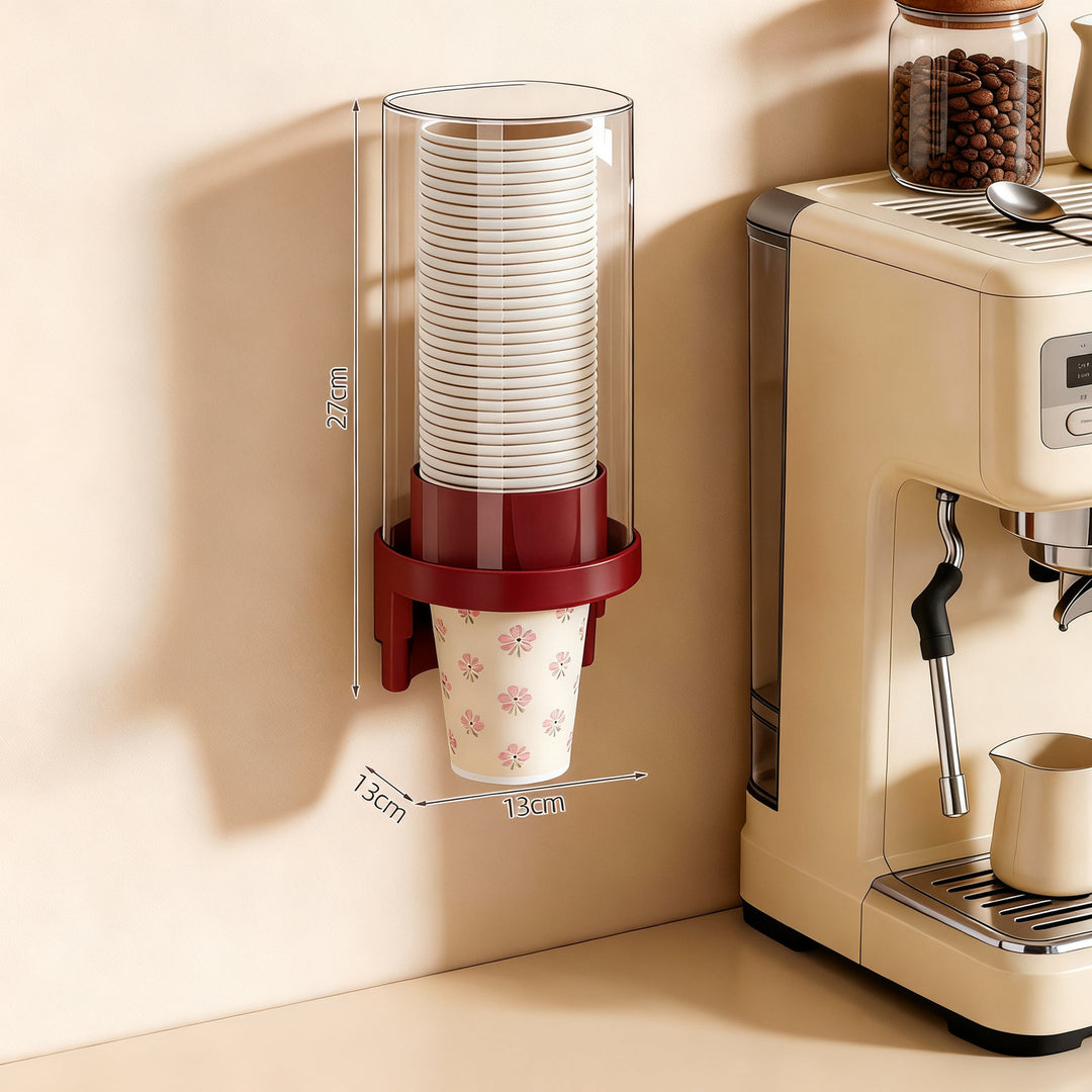 Wall-mounted cup holder, single and double
