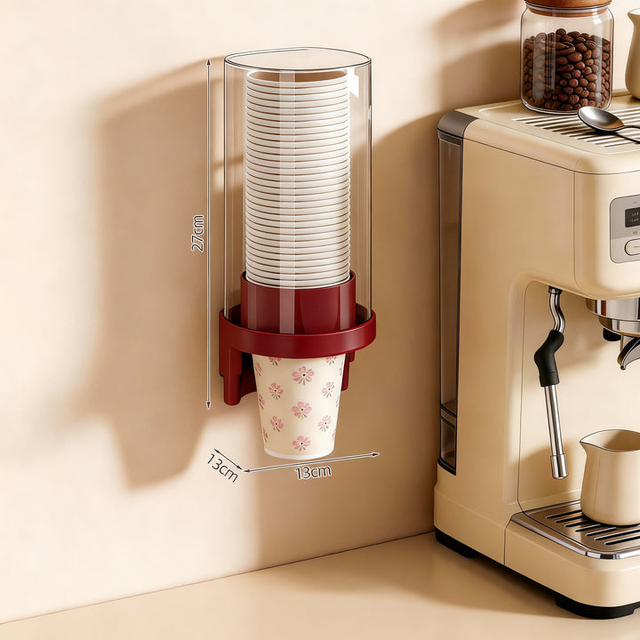 Wall-mounted cup holder, single and double