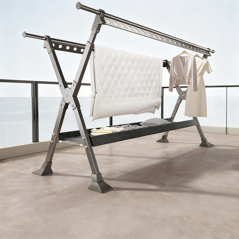 Foldable drying rack made of aluminum, 1.36–2.5 m