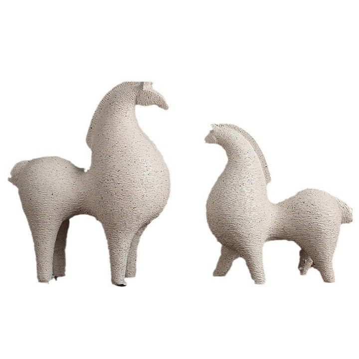 Abstract horse figure made of resin, modern style