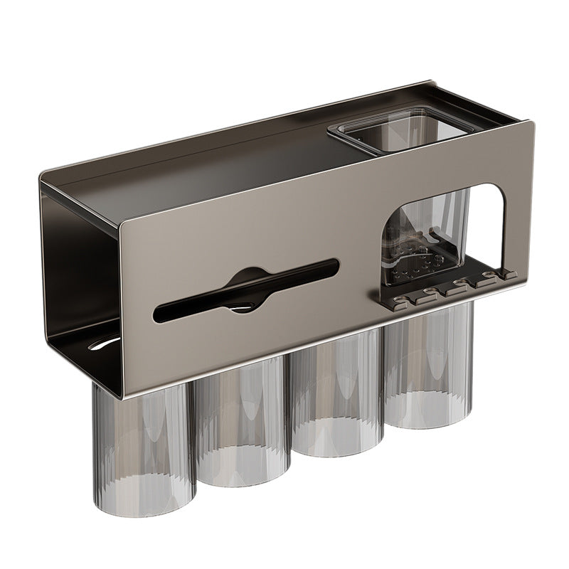 Toothbrush holder with magnetic attachment