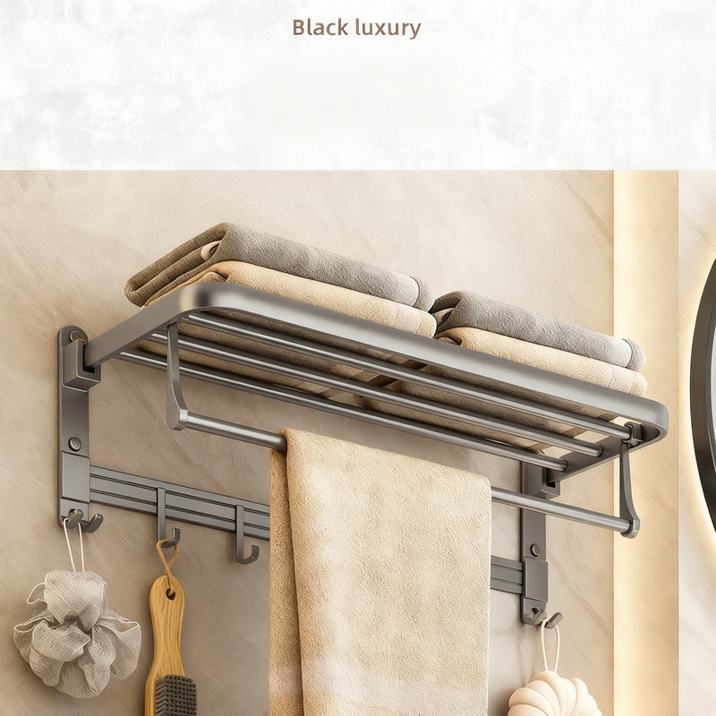 Aluminum towel holder, foldable