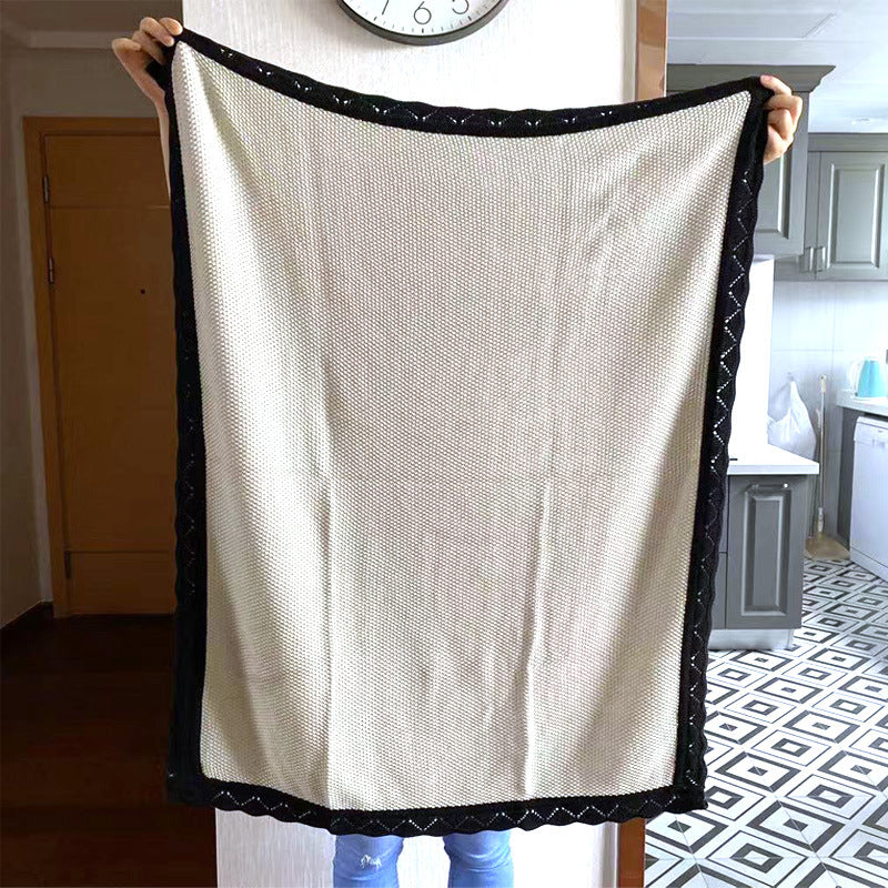 Cotton knitted blanket, 80×100 cm