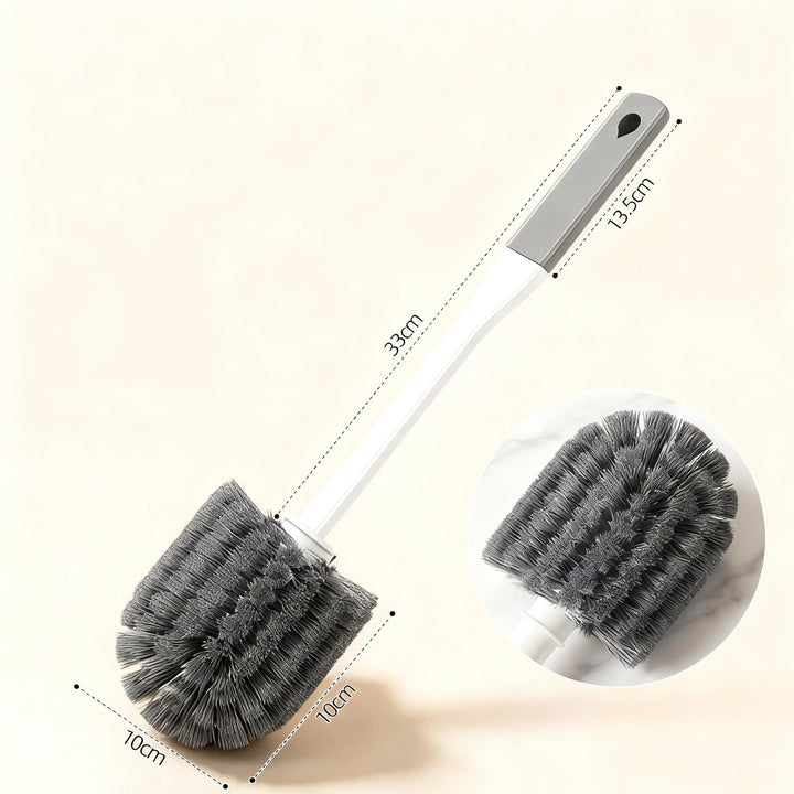 Toilet brush with wall holder