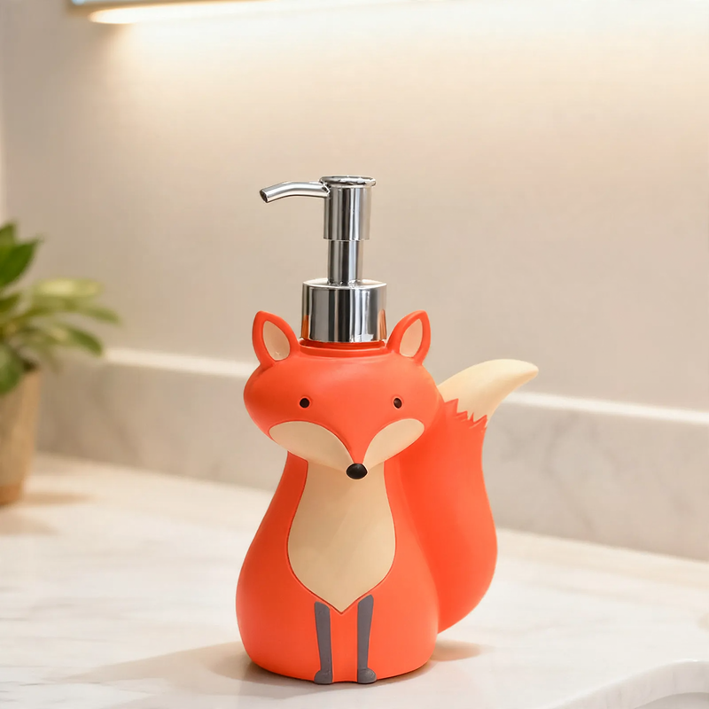 Soap dispenser with fox motif