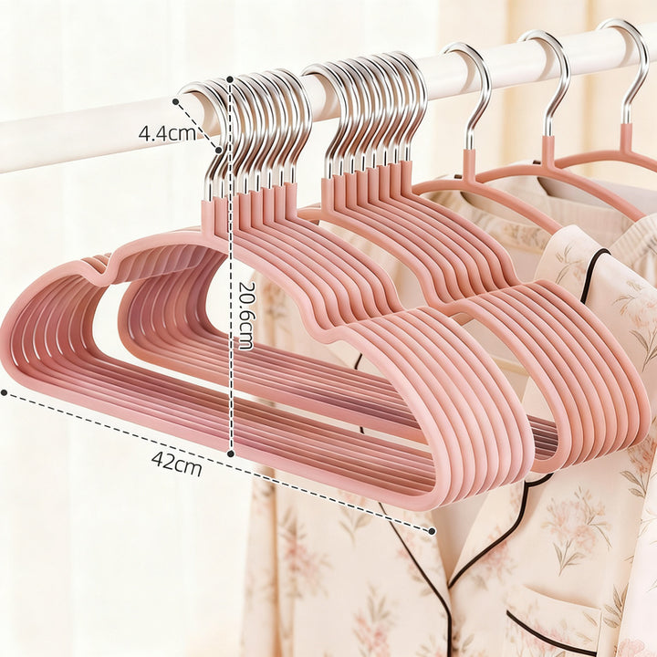 Wide plastic hangers, non-slip, set of 10 or 20