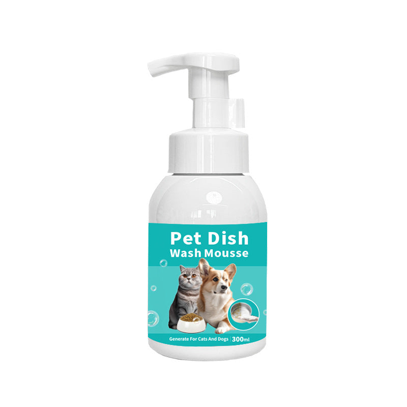 Special cleaning foam for pet feeding bowls