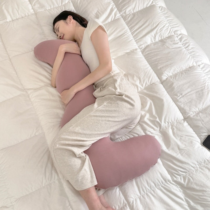Side sleeper pillow made of cotton, 115 × 48 cm