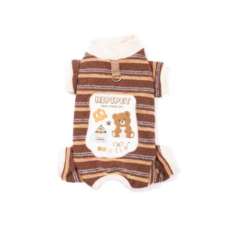 Dog clothing, four-legged, polyester, cartoon design