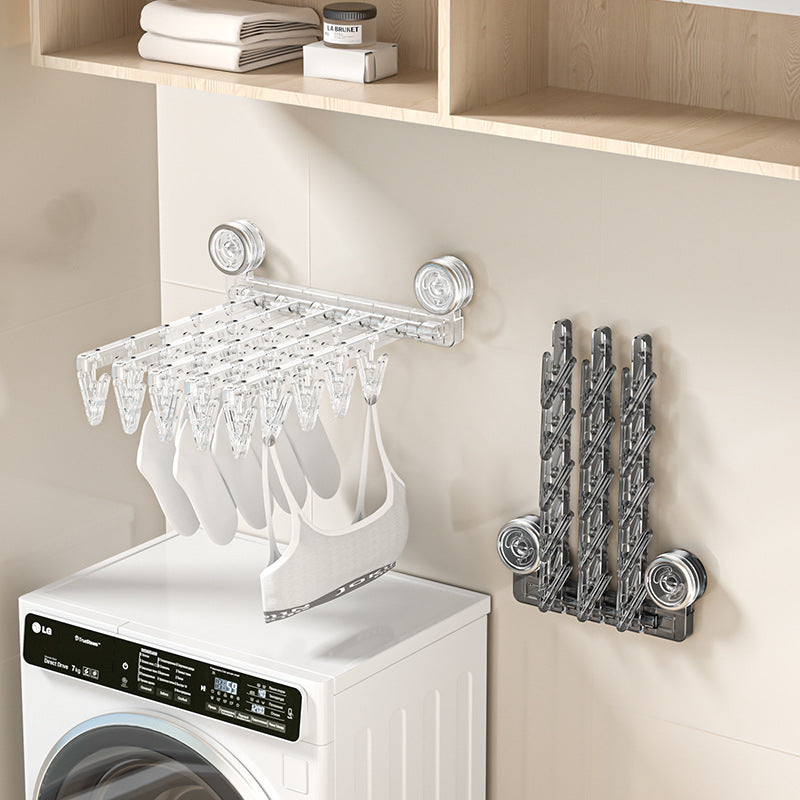 Clothes drying rack with suction cup, foldable, model YM.7002