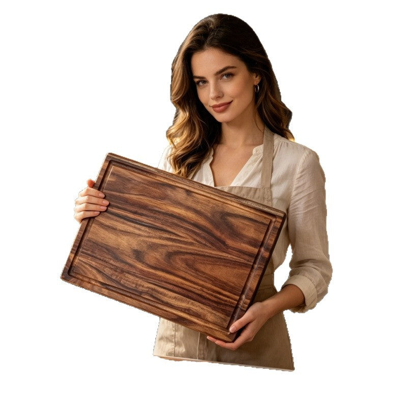 Wood cutting board, square, single or 3-piece set