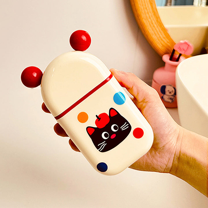 Portable soap dish with lid, mini size