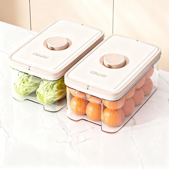 Refrigerator storage box with micro vacuum, 3.6 L