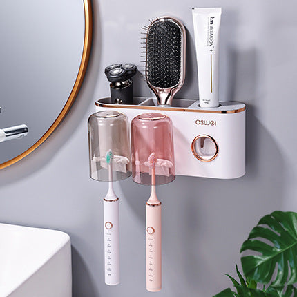 Toothbrush holder suction cup without drilling