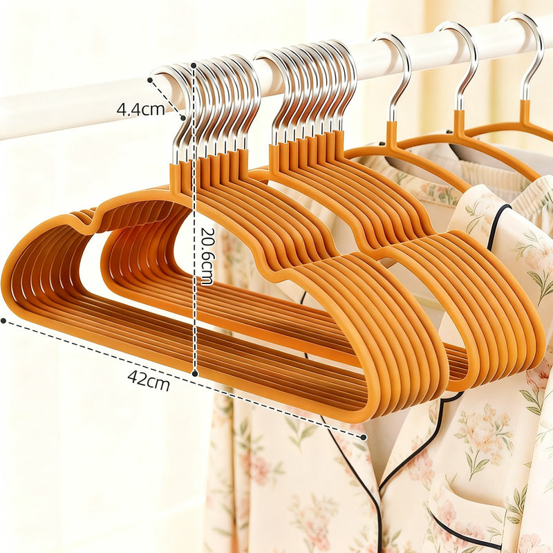 Wide plastic hangers, non-slip, set of 10 or 20