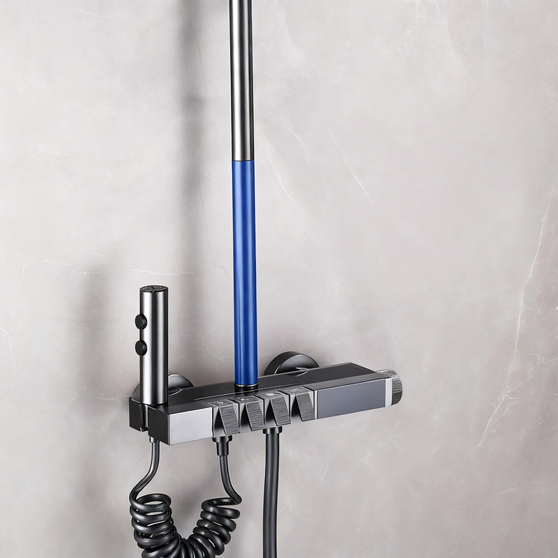 Stainless steel shower extension tube, 30 cm