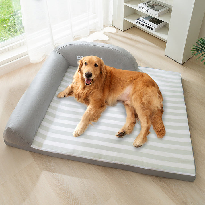 Dog sofa, summer, with backrest and neck pillow
