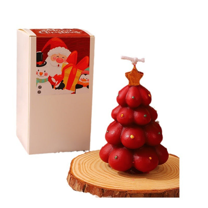 Christmas candles made from soy blend, Christmas tree shape