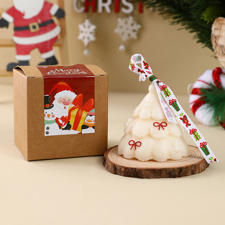 Handcrafted Christmas Scented Candle, Tree Shape