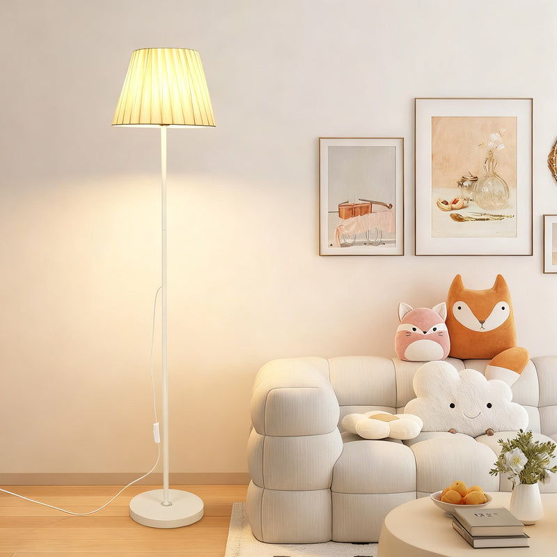 Floor lamp with fabric shade, Nordic style