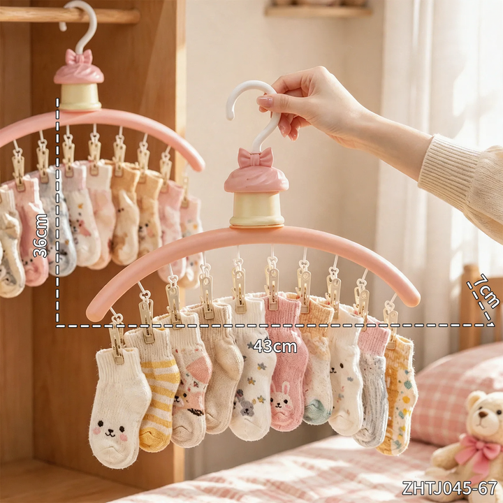 Clothes drying rack with clips, 260 g