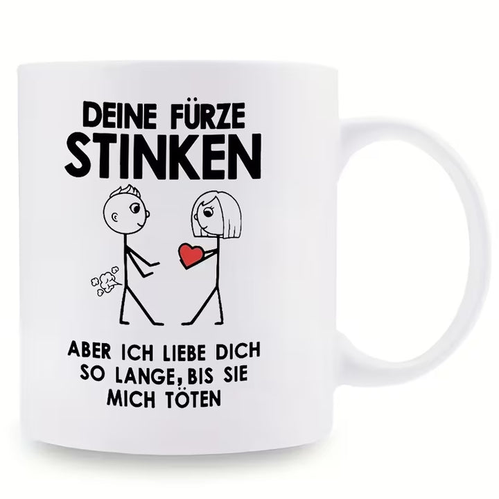 Ceramic mug with design, 301–400 ml