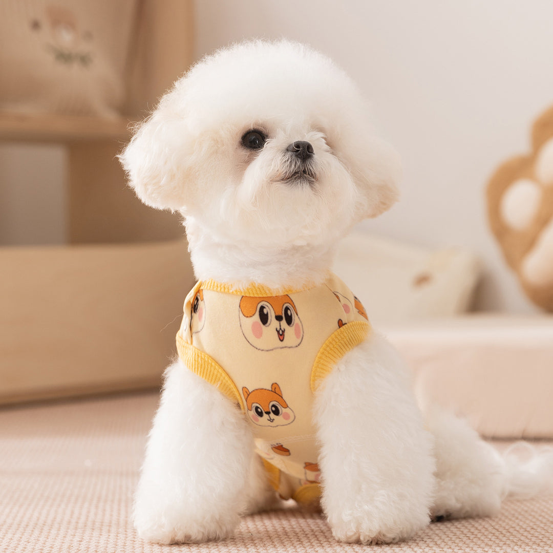 Fleece dog vest, sleeveless