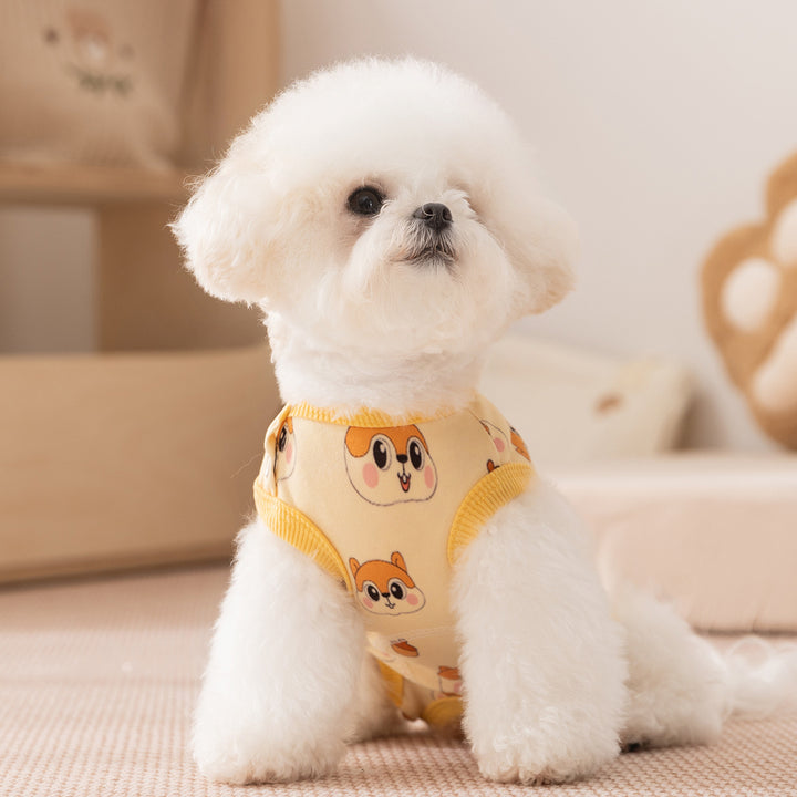 Fleece dog vest, sleeveless