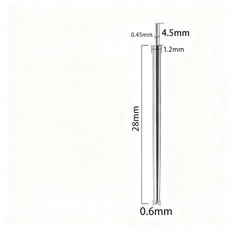 Titan-Piercing rod, flat base, internal thread