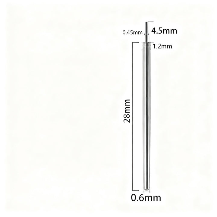 Titan-Piercing rod, flat base, internal thread