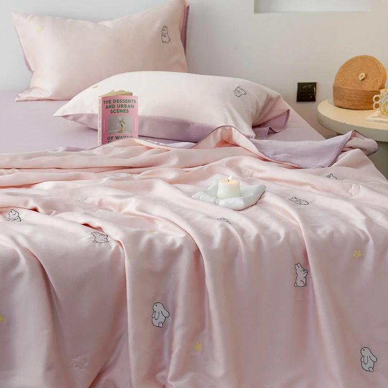 Children's summer bedding set made of lyocell with embroidery