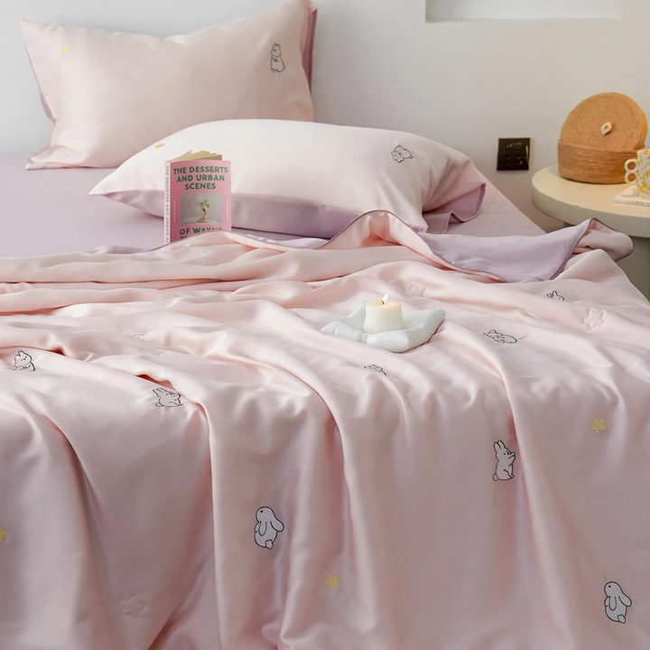 Children's summer bedding set made of lyocell with embroidery