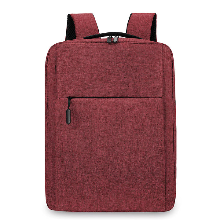 Expandable canvas backpack with USB, up to 20 L, 16 inch