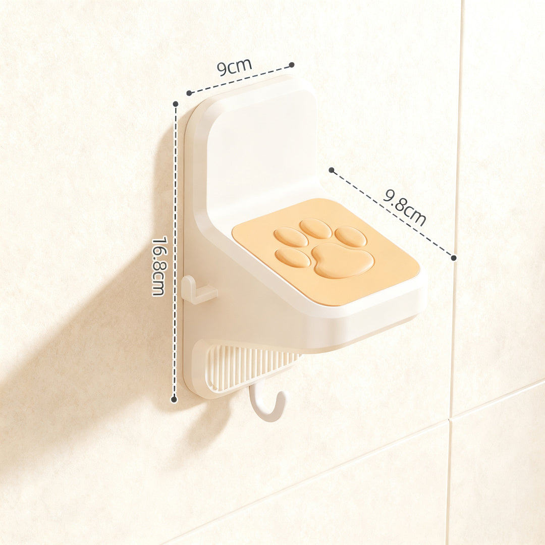 Wall-mounted foot pedal for the bathroom
