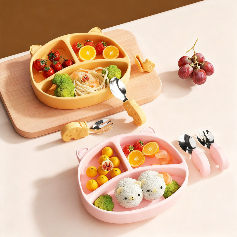 Silicone children's dish set, 6 pieces
