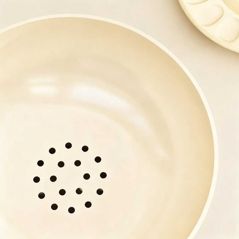 Plastic fruit bowl, solid color, modern