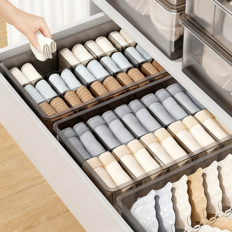 Lingerie organizer with compartments, 3-piece